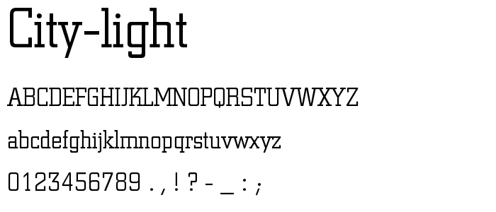 City-Light font