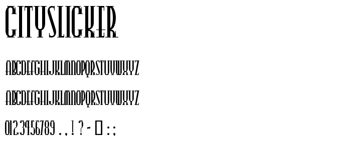 CitySlicker font