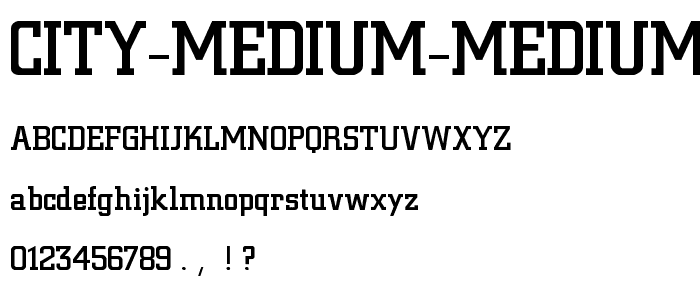 City-Medium-Medium font