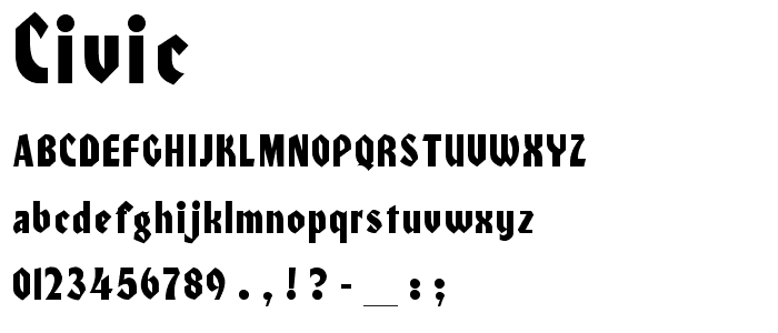 Civic font