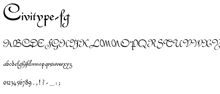 Civitype FG font