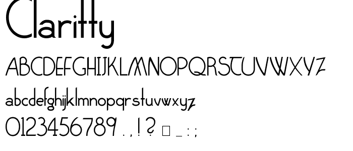 Claritty font