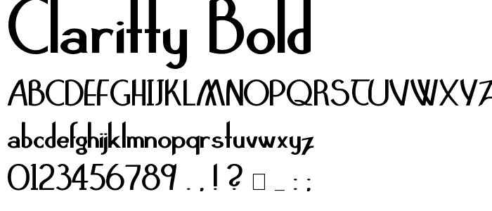 Claritty_Bold font