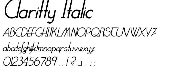 Claritty_Italic font