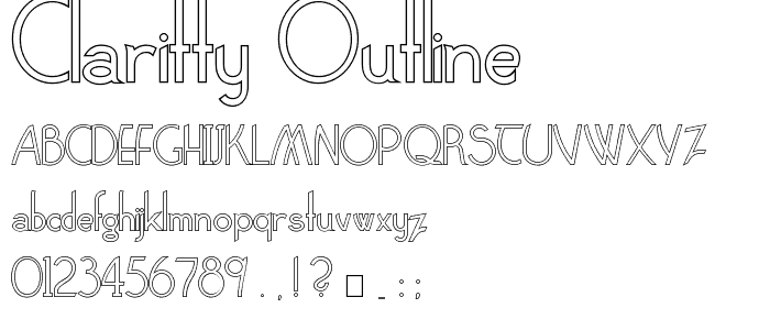 Claritty_Outline font