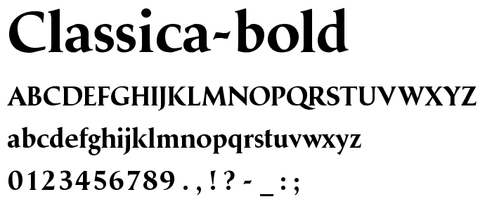 Classica Bold font