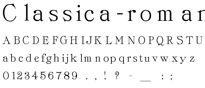 Classica Roman Regular font