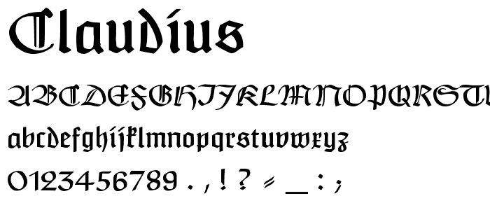 Claudius font