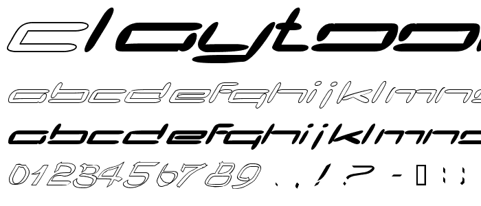 Claytoona font