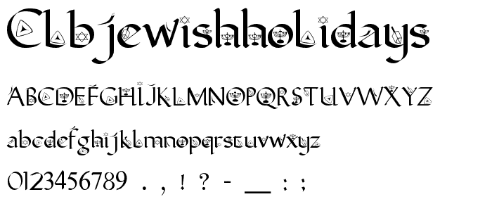 ClbJewishHolidays font