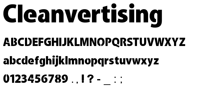 Cleanvertising font