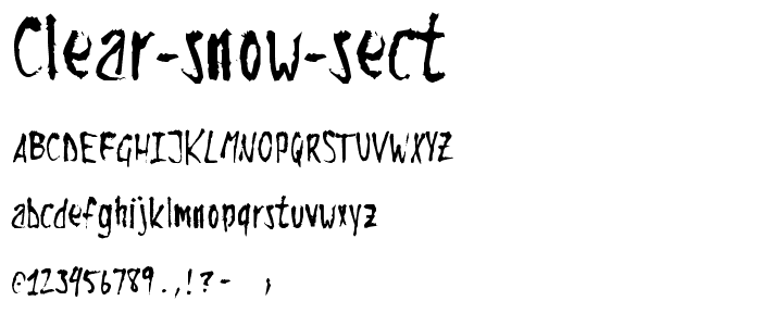 Clear Snow Sect font