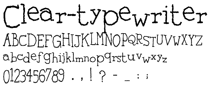 Clear Typewriter Font : pickafont.com