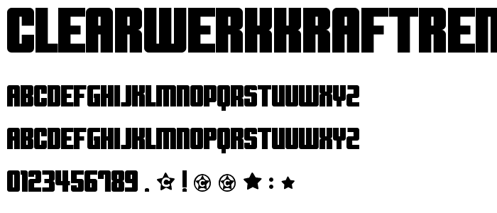 Clearwerkkraftremix font