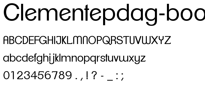 ClementePDag-Book font