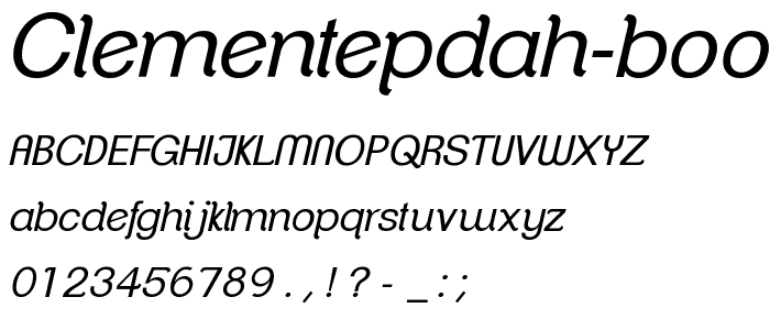 ClementePDah BookItalic font