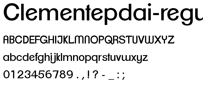 ClementePDai-Regular font