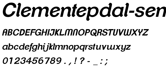 ClementePDal SemiBoldItalic font