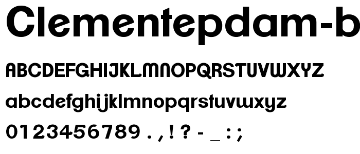 ClementePDam-Bold font