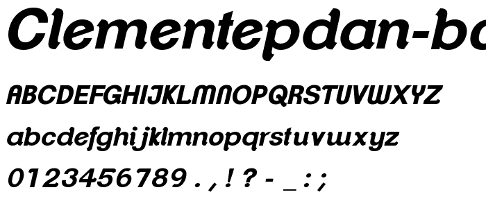 ClementePDan BoldItalic font