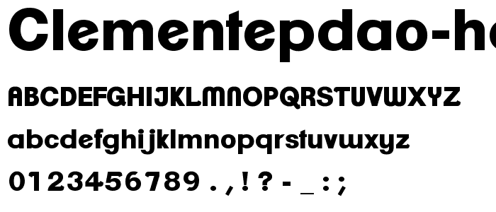 ClementePDao-Heavy font