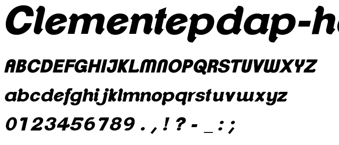 ClementePDap HeavyItalic font
