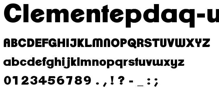 ClementePDaq-UltraBold font
