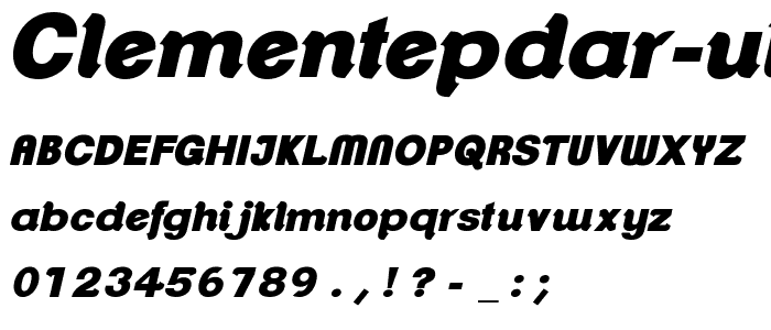 ClementePDar-UltraBoldItalic font