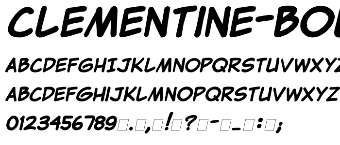 Clementine Bold Italic font
