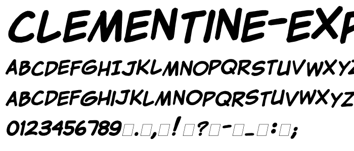 Clementine Expanded Regular font