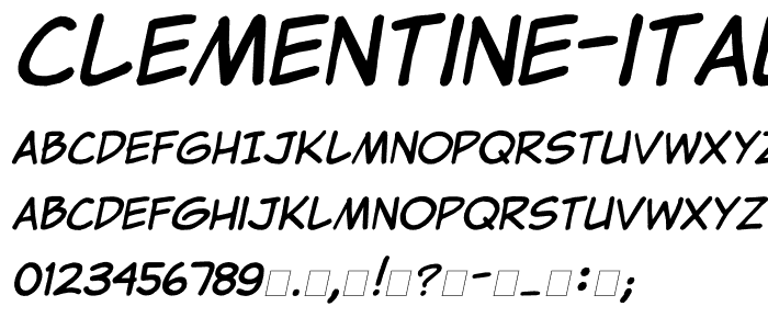 Clementine Italic font