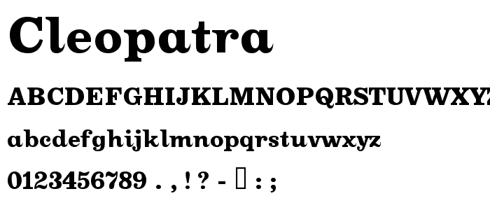 Cleopatra font