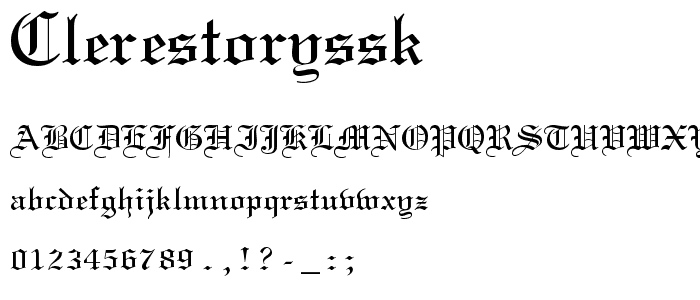 ClerestorySSK font