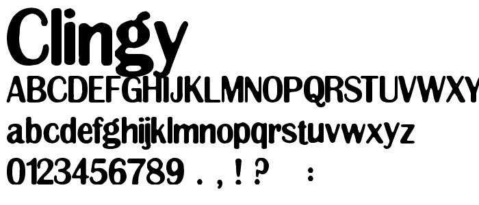 Clingy font