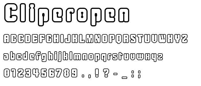 Cliperopen font
