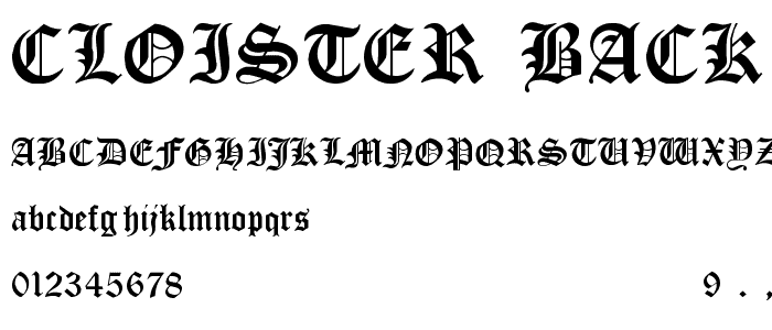 Cloister_Black-Light font