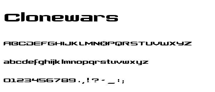 CloneWars font