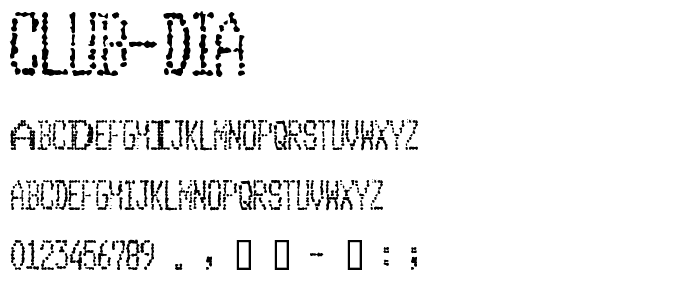 Club Dia font