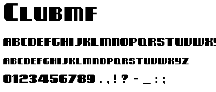 ClubMF font