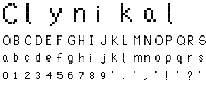 Clynikal font
