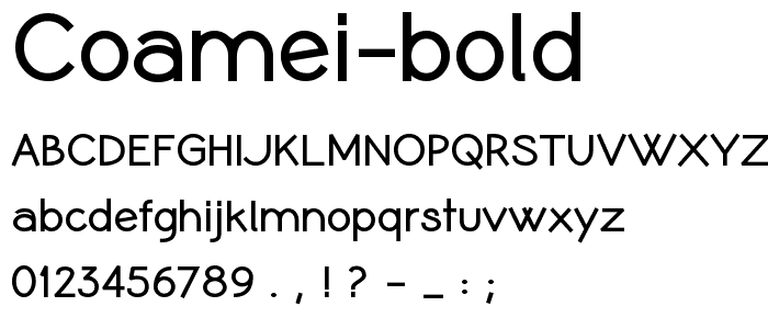Coamei Bold font