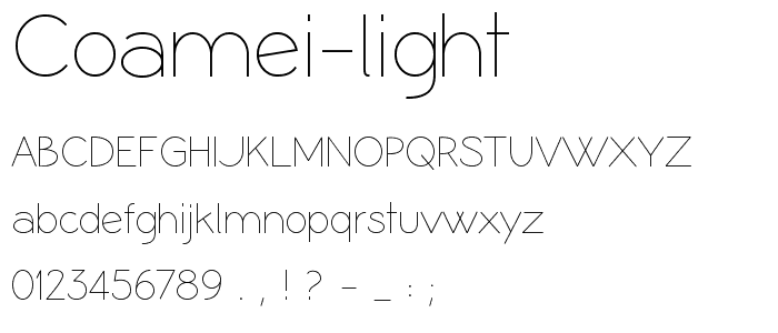 Coamei Light font