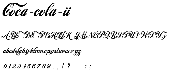 Coca Cola ii font