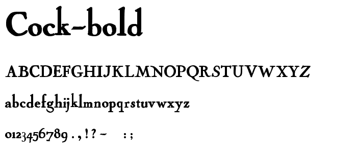 Cock-Bold font