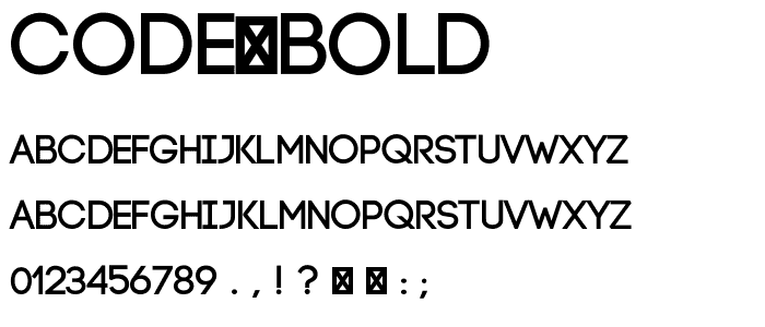 Code Bold font