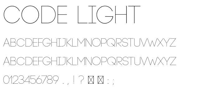 Code Light font