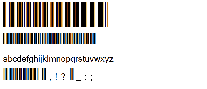 Code39 Regular font