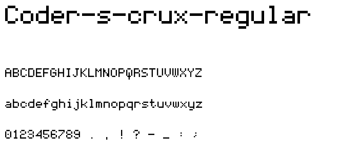 Coder s Crux Regular font