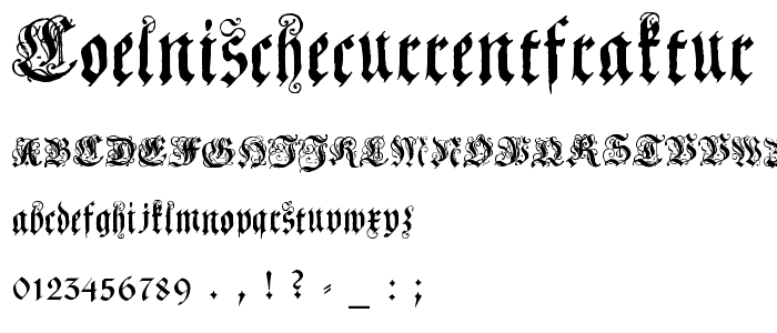 CoelnischeCurrentFraktur police