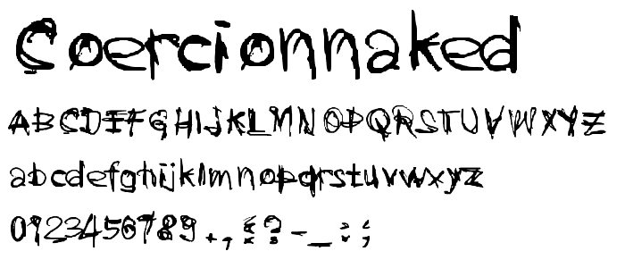 CoercionNaked font